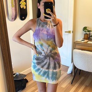 Tie Dye Racerback Mini Dress